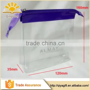Wholesale Customized Transparent Cosmetic Pvc Clear Makeup Bag With Zipper thumbnail-1
