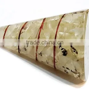 Crystal Quartz Copper Wire Wrapped Orgone Cone : Wholesale Orgone Cone thumbnail-3