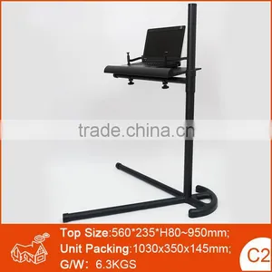 Portable Folding Notebook Desk Stand With Mouse Pad in Bed thumbnail-1