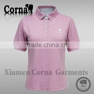 100% Polyester Original Pique Fabric Short Sleeve Polo Shirts for Women thumbnail-1