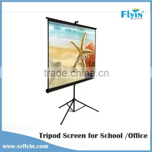 2015 Top Quality ! Tripod Manual Pull Down Projector Projection Screen thumbnail-4