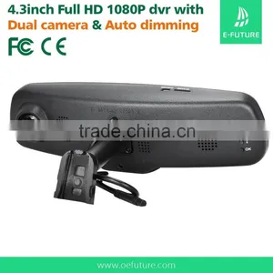 Car Rearview Mirror Monitor+ Dvr HD Car Driving Recorder+rearview Mirror With Rader Detector+Auto Dimming Mirror thumbnail-2