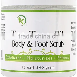 Tea Tree Oil 100% Natural Body & Foot Scrub 12 oz With Dead Sea Salt and Essential Oils Antifungal, Exfoliates & Moisturizes thumbnail-1