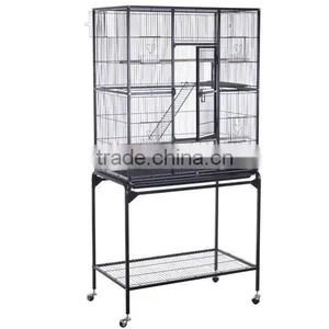 32" x 18" x 63" Metal Bird Cage Aviary With Stand thumbnail-1