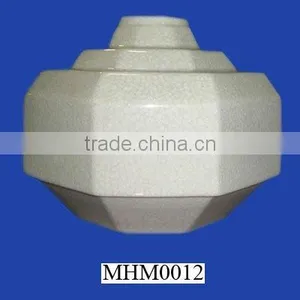 Geometric White Ceramic Vase thumbnail-1
