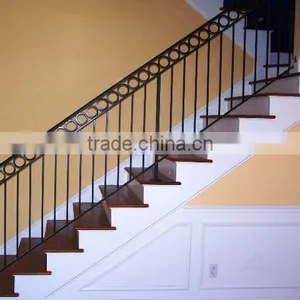 Hot Sale Wrought Iron Straight Staircase Easily Install Factory Manufacture thumbnail-4