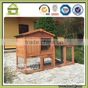 SDR03 Non-toxic Eco-friendly Paint Metal Tray Wood Design Wholesale Cheap Rabbit House thumbnail-1