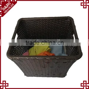 Durable Waterproof pe Rattan Handmade Woven Baskets for Laundry Storage thumbnail-1