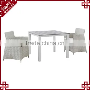 Simple Elegant White 2 Seats Coffee Table Sets Used Coffee Shop Furniture thumbnail-1