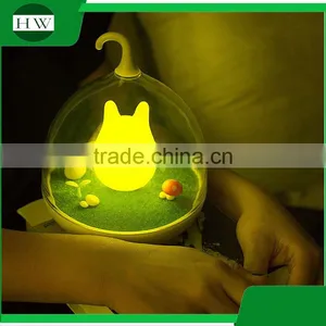 Plastic Decorative Cartoon Portable Hanging Usb Rechargeable Led Study Reading Desk Table Night Light Lamp thumbnail-1