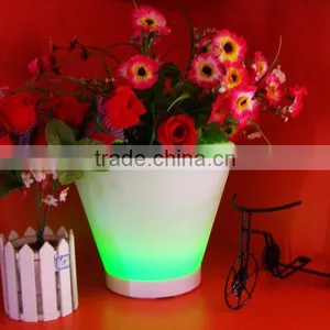 Rechargeable Lithium Ion Battery Powered Color Changeable Sola LED Flower Pot Lighting thumbnail-2