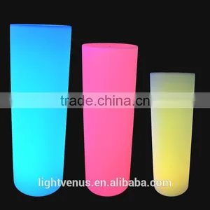 Garden Lighting Cylindrical Lamp Rechargeable Color Changing Remote Control Led Pillar Column Light thumbnail-1