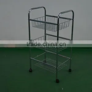 Vivinature Kitchen Wire Storage Rack, Metal Wire Basket Display Rack Trolley thumbnail-1