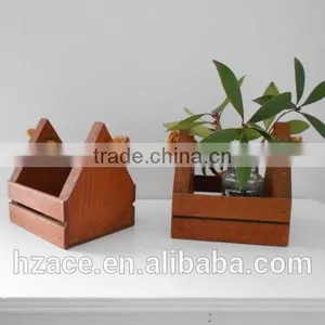 Geometric Wooden Planter - Modern Hanging Planter - Modern Hanging Planter thumbnail-1