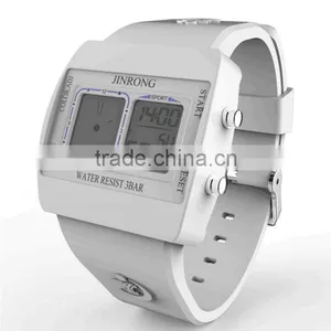 Dual Display Wrist Watch For Men, Fashion High Quality Men's Watch, Men Watch With LED Backlight/ Alarm Clock thumbnail-1