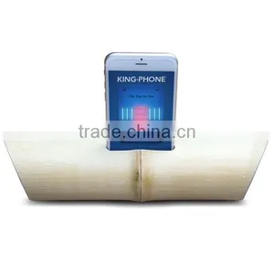 Customized Logo Bamboo Portable Speakers for Mobile Phone thumbnail-1