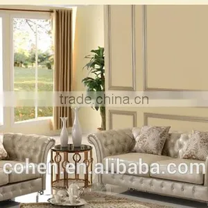 European Style PU Leather Sofa Designs With Crystal ButtonsSF033 thumbnail-3