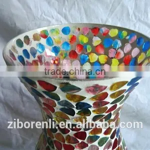 Wedding Favors Shapes Colored Mosaic Murano Art Glass Vase thumbnail-2