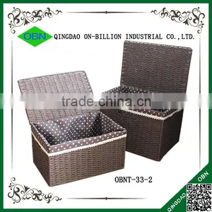 Woven Paper Rope Storage Bins thumbnail-1