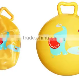 Kids Kangaroo Ball Red Smiley Face Hopper Ball With Handle Inflatable Toys thumbnail-2