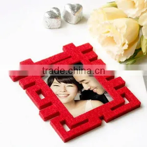 New Funny Fashionable Products Beautiful Love Funia Felt Couples Photo Frame New Models Set for Arts Crafts Wedding Home Decor thumbnail-1