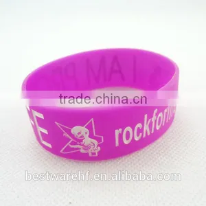 Inkfilled Adult Size 1 Inch Silicone Wristbands thumbnail-1