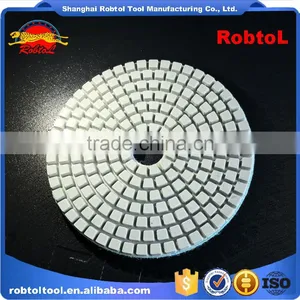3" 100# Diamond Polishing Pads Hook and Loop Flexible Marble Granite Concrete Stone Wet Dry Grinding Floor Disc thumbnail-2