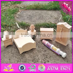 2017 Best Kids Doll Furniture Toys Wooden Coloring Toy for Sale W03A085-S thumbnail-1