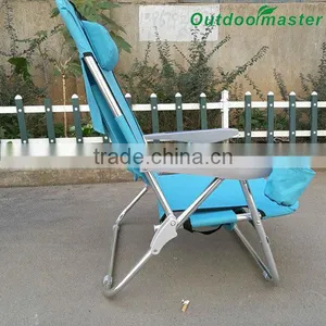 Outdoor Light Blue Lightweight Aluminum Backpack Folding Chair thumbnail-6