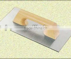 Wooden Handle Stainless Steel Plastering Trowel thumbnail-1