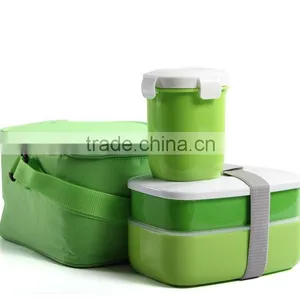Japanese Shape Bento Lunch Box With Mug & Insulated Tote Bag Picnic Lunchbox Container thumbnail-4
