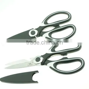 61010 Safe Cover Multi-function Kitchen Scissors With Soft Touch Double Injection Handle thumbnail-4