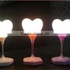 2017 New Rechargeable Usb 1500mah Romantic Love Heart Shape Led Night Light thumbnail-5