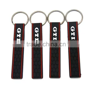 Promotional Gifts Wholesale Silicone GTI Keychain 3d Pvc Rubber Keychain Keyring thumbnail-2