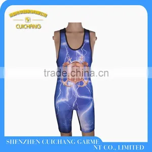 Professional Cheap Sublimated Wrestling Singlets thumbnail-4