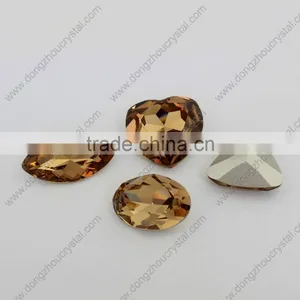 Machine Cut Decorative Crystal Glass Stone With Metal Claw thumbnail-1