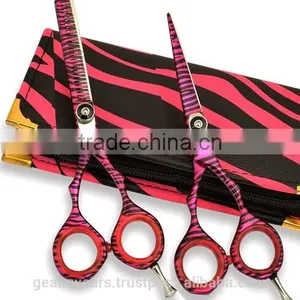 Hairdressing Scissors Purple Zebra thumbnail-1