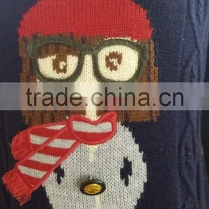 Latest Fashion Sweater Blouse Design Kid Pullover Plain Style Sweater(KS4415) thumbnail-3