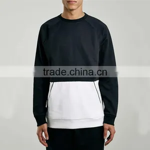 Mens Cheap Cut and Sew Mesh Sweatshirts Mens thumbnail-1