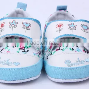 Brand New Baby Girls Cute Shoes Infant Baby Smile Shoes Newborn Flower Shoes thumbnail-1