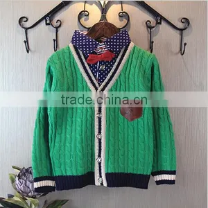 High Quality Cotton Cardigan Sweater Sample Design Primary School Uniform thumbnail-4