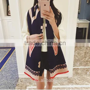 Luxury Brand Scarf Women 2016 Winter Faux Cashmere Scarf Soft Double Sided Dancing Girl Scarf thumbnail-2