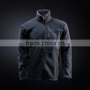 Custom Cheap Men Black Casual Business Polyester Softshell Jackets thumbnail-4