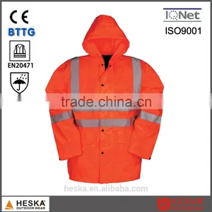 EN20471 Oxford 3M Parka Jacket With Reflector High Visibility Clothing thumbnail-3