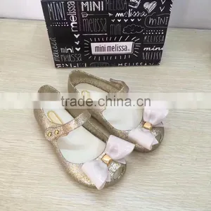 Plastic Bow Girl Jelly Shoes, Pve Mini Melissa Jelly Shoes thumbnail-3