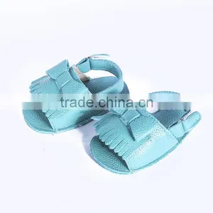 New Design Fringed Genuine Leather Baby Sandals, Baby Fringed Sandals thumbnail-1