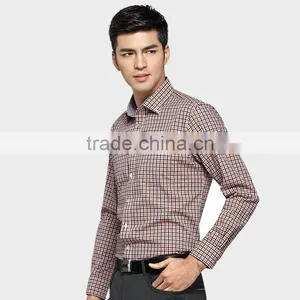 Non Iron Men's Shirt Plaids Shirt Orange Plaids thumbnail-3