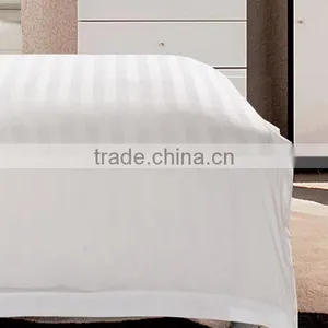 100% Cotton Bed Sheets 6pcs Hotel Bedding Set With Three Stripe thumbnail-1
