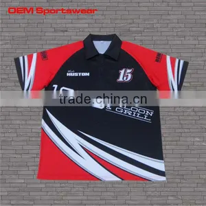 2015 New Design Sublimated Men Racing Polo Shirts thumbnail-1