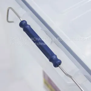Clear Transparent Plastic Storage Box With Steel Handle thumbnail-5